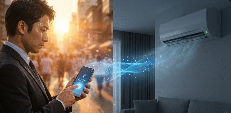 スマホ接続機能で操作